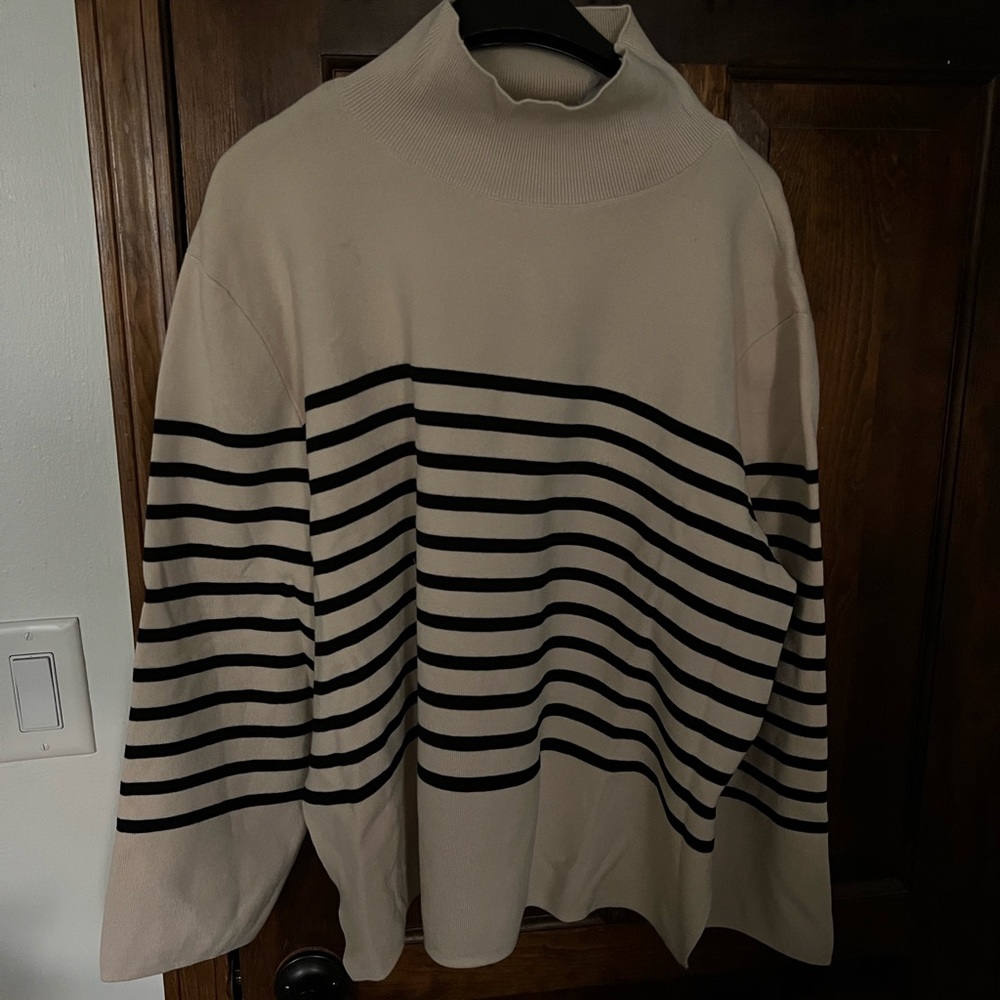Striped crewneck sweater
